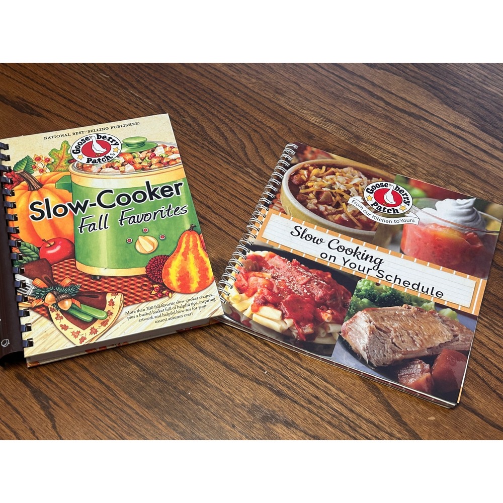 Gooseberry Patch Slow Cooker Cookbook Lot Fall Favorites & On Your Schedule